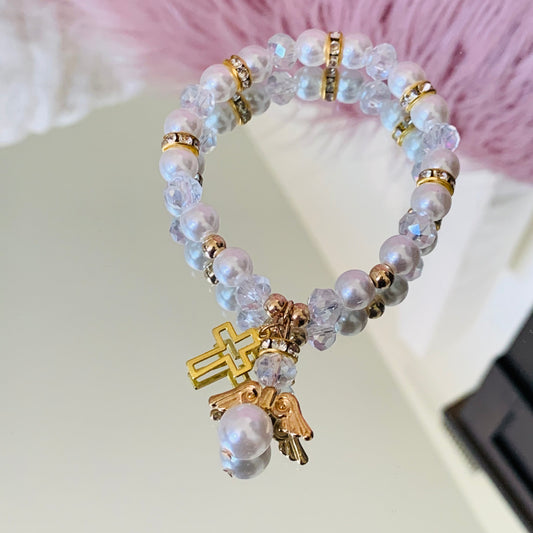 Cross and Angel Bracelet