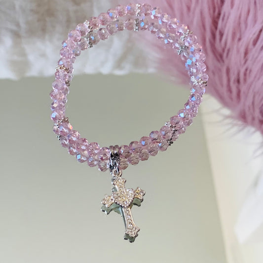 Cross with Heart bracelet